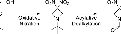 Development of a safe and efficient two-step synthesis for preparing 1-bromoacetyl-3,3-dinitroazetidine, a novel clinical anticancer candidate